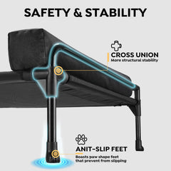 Veehoo three-sided bolster offering secure lounging for dogs