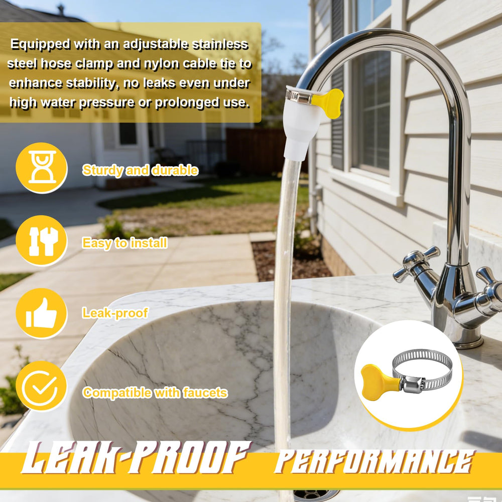 Veerlogix easy-install faucet attachment requires no tools.