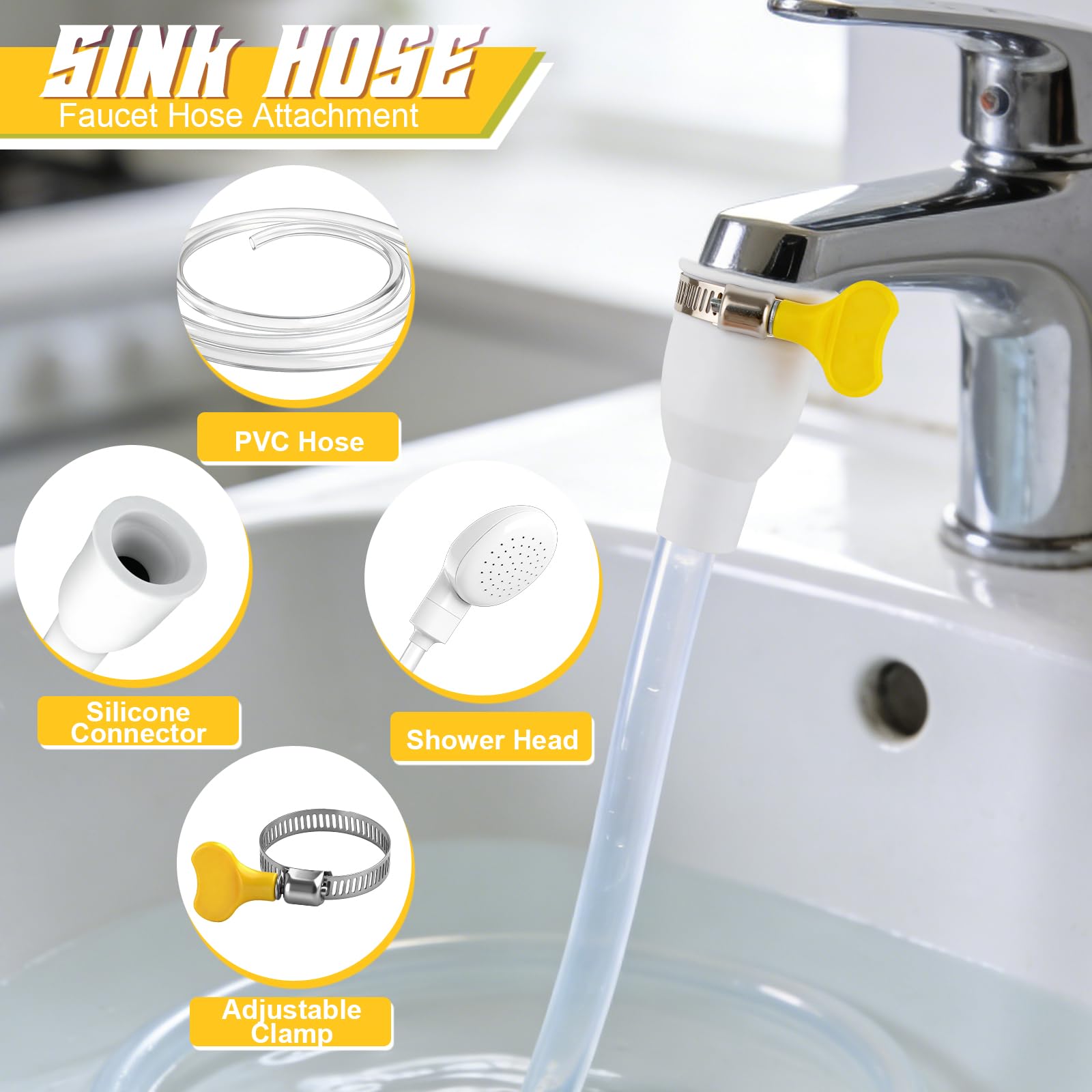 Veerlogix kink-resistant PVC hose handles indoor and outdoor use.
