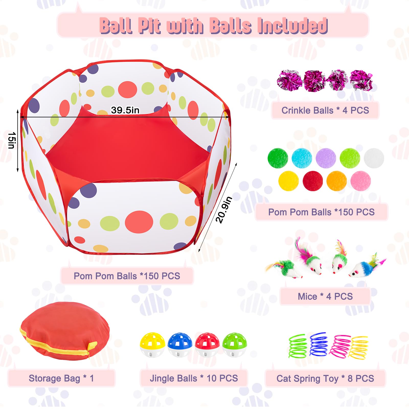 Veerlogix pom pom balls close up to spark playful interaction and sensory exploration.