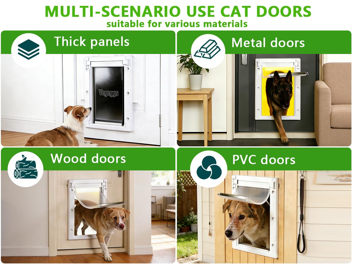 Vegeggs door featuring sliding lock for secure use