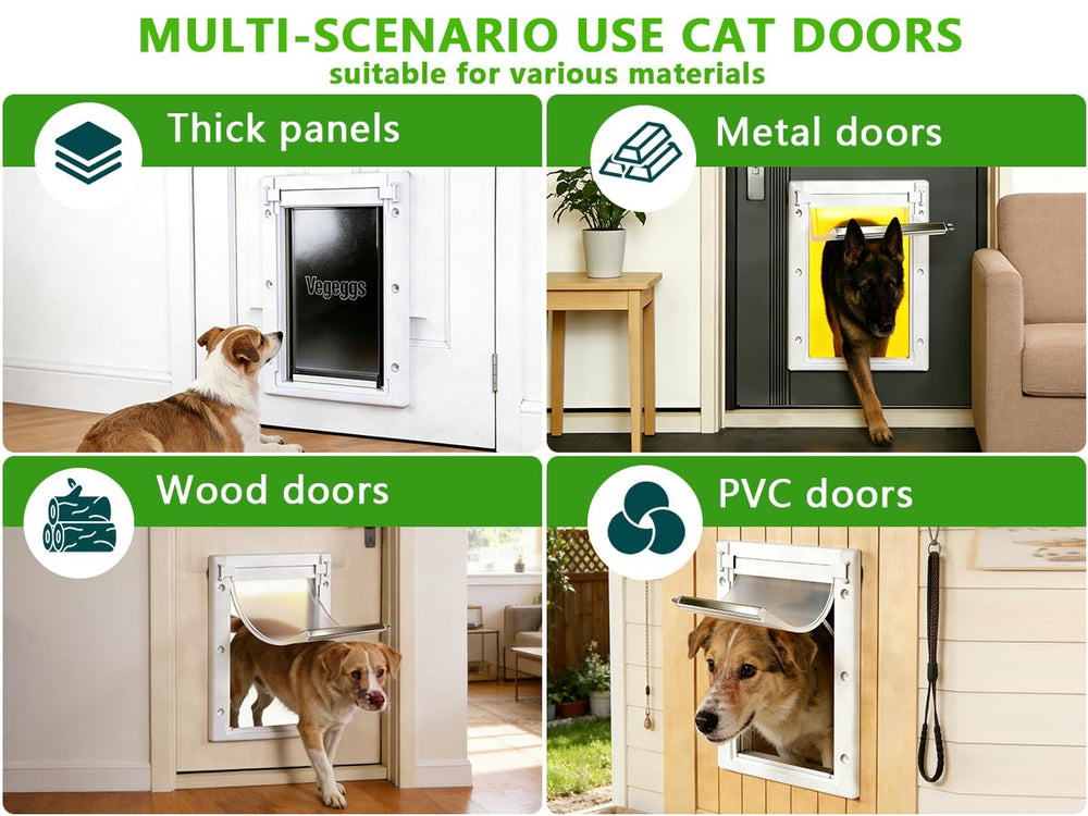 Vegeggs door featuring sliding lock for secure use