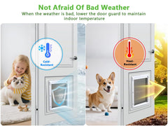 Vegeggs pet door telescoping frame fits thick openings in walls or doors
