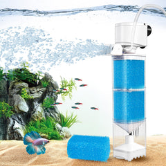 Vehipa aquarium filter demonstrates 40-70 gallon flow for steady water movement