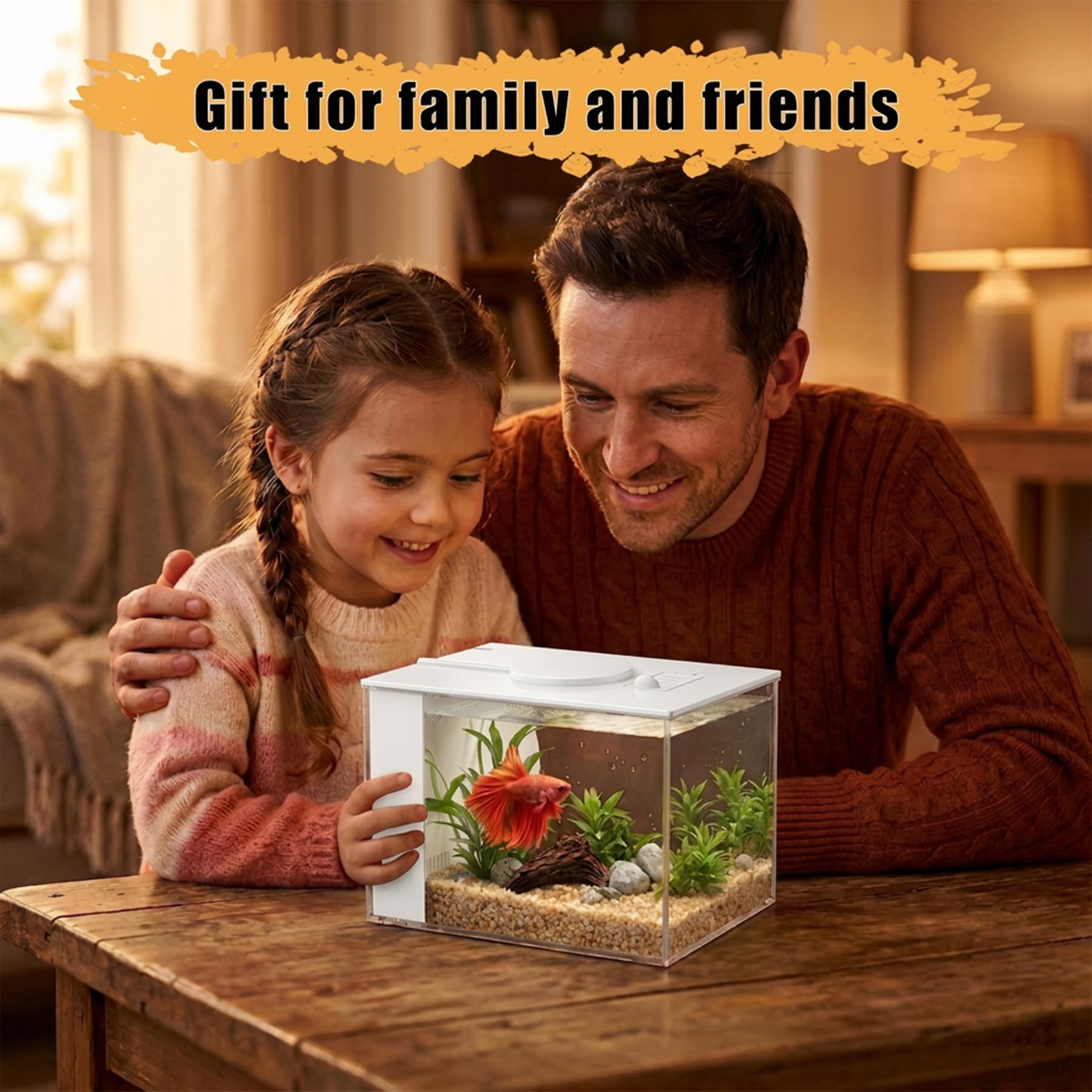 Vehipa Betta Tank setup with shrimp and plants ready-to-use.