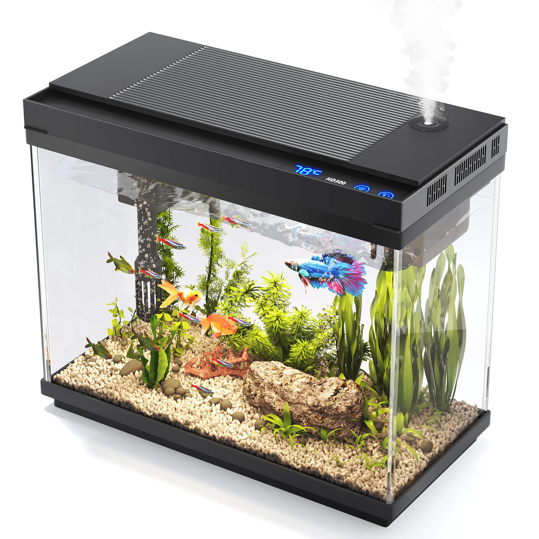Vehipa fish tank with 4mm glass for crystal-clear viewing of aquatic life