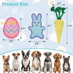 Vehomy Easter bunny toy with reinforced stitching for durability.