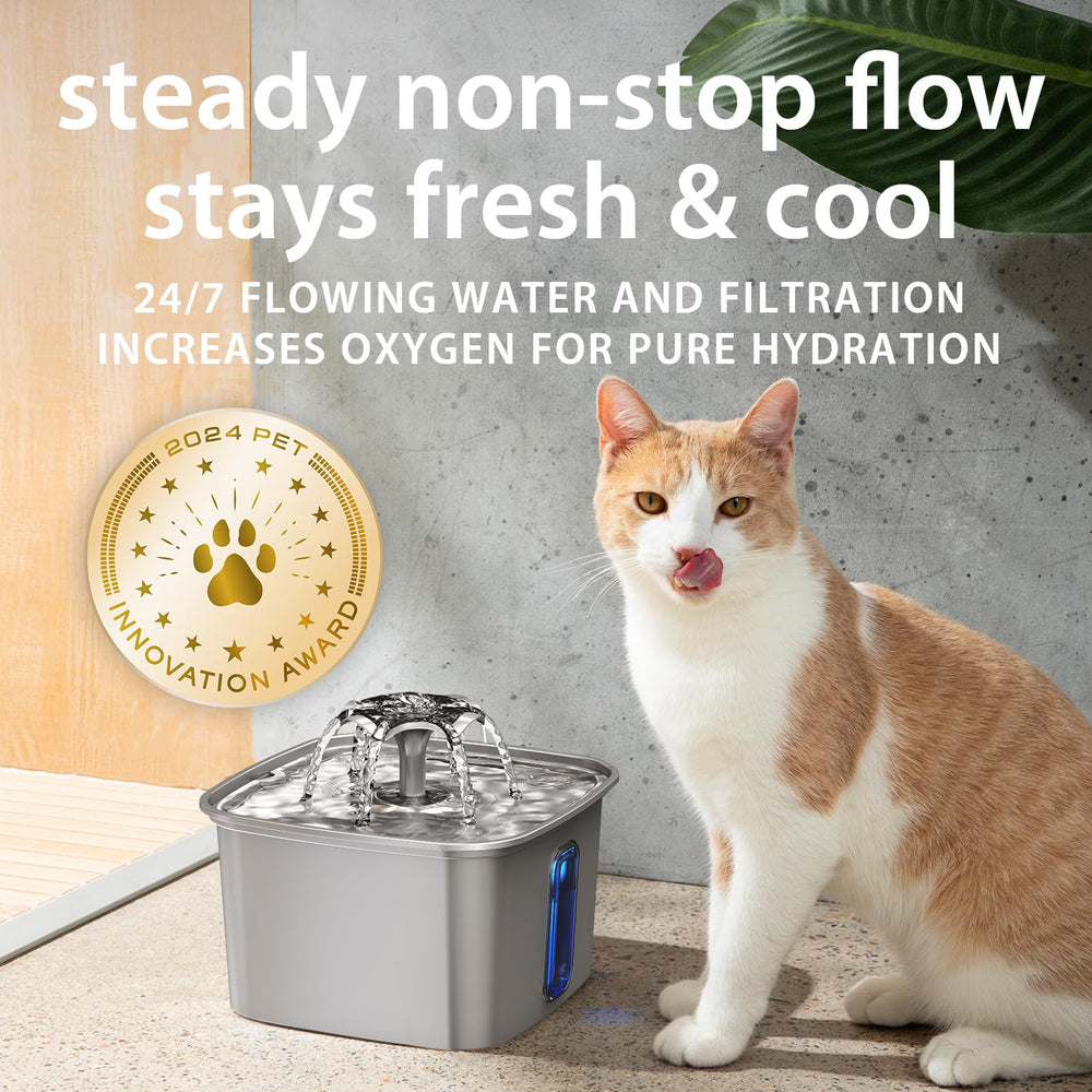 Veken 108oz capacity fountain supports multiple pets without frequent refills