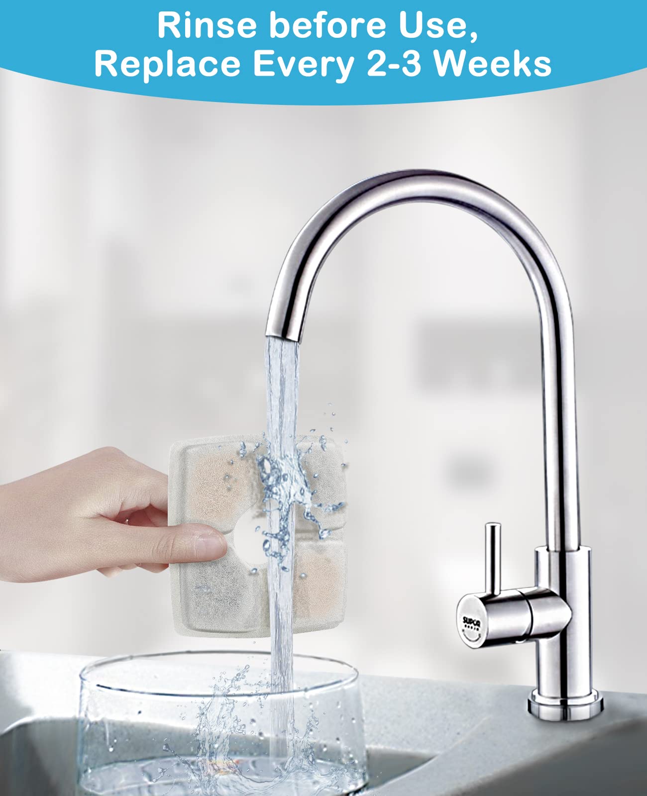 Veken quick-change guidance helps you maintain fresh water every 2-3 weeks.