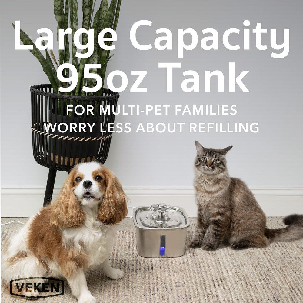 Veken fountain 5-stage filtration improves water taste for daily drinking
