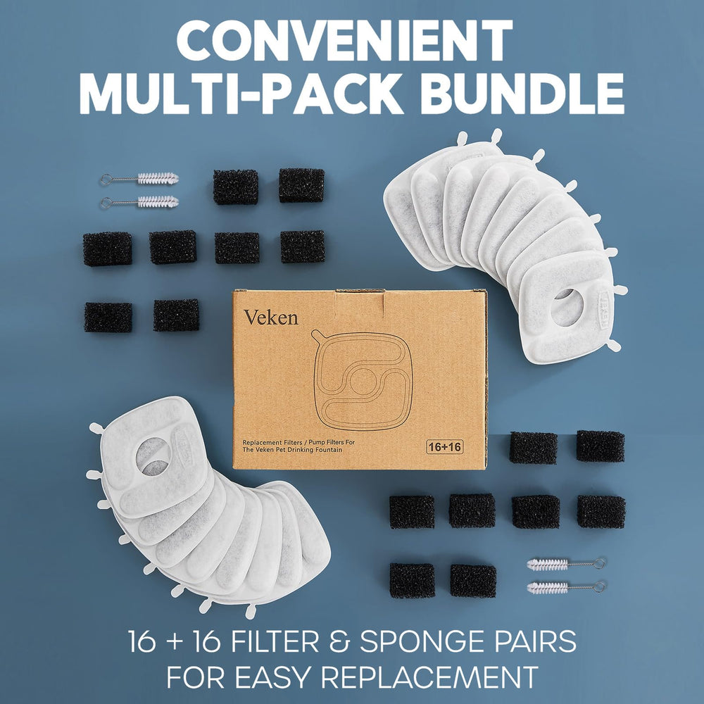 Veken multi-stage filtration system close-up highlighting carbon and media.