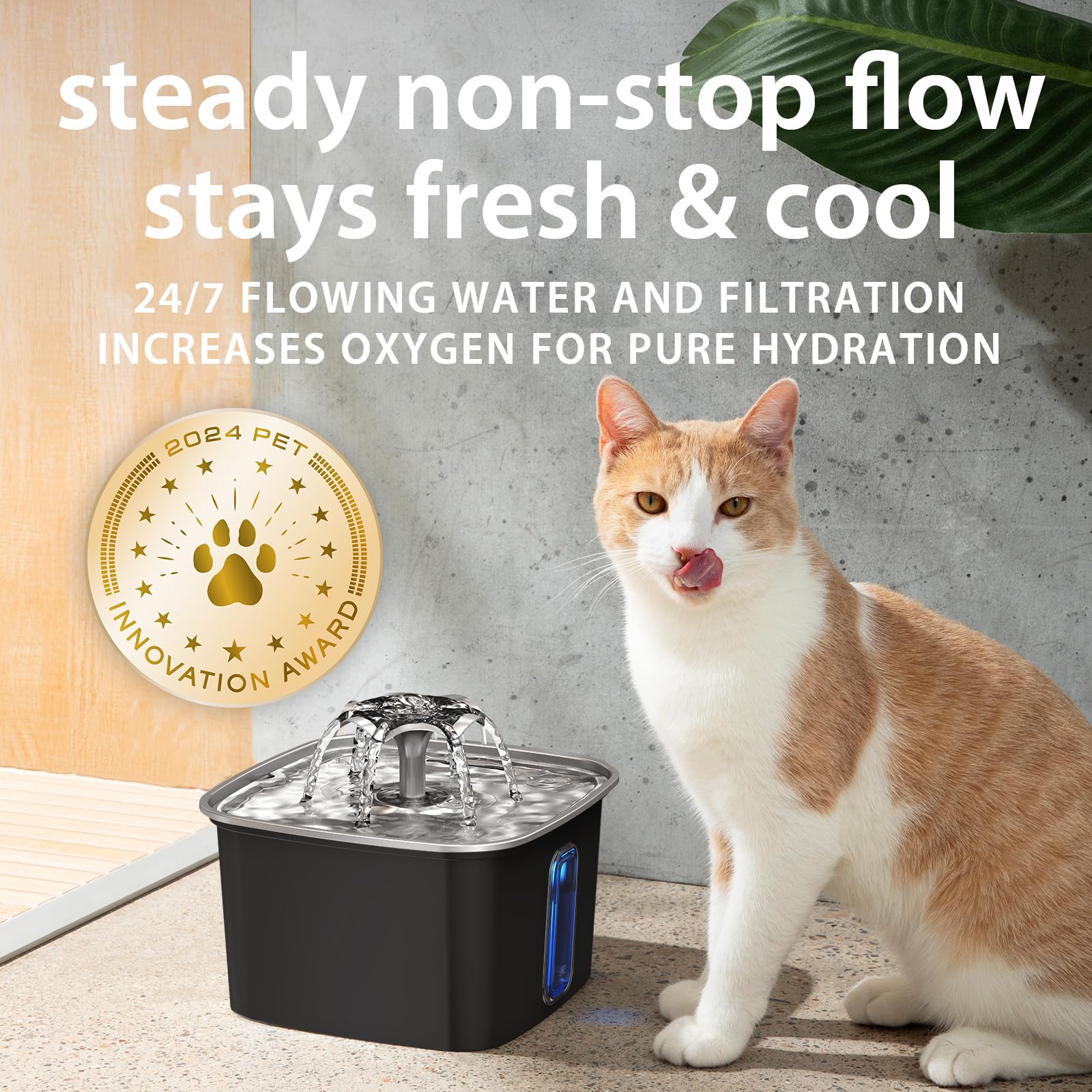 Veken multi-stage filtration keeps water cleaner by catching debris.