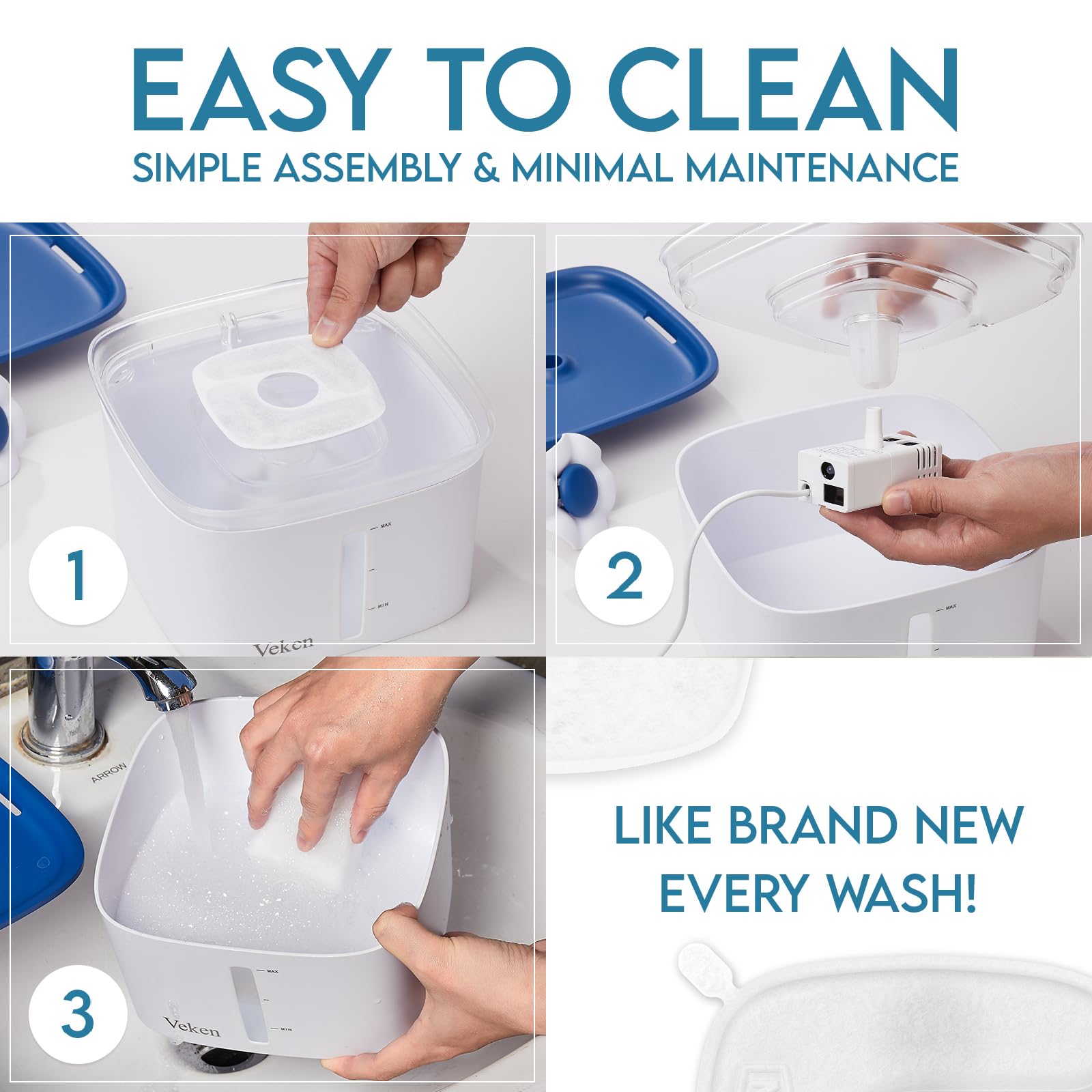 Veken 6-filter system improves water taste and cleanliness.