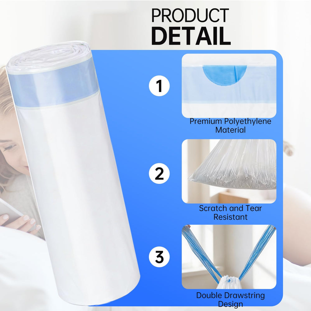 Vekniqo drawstring liner for secure sealing and clean disposal.