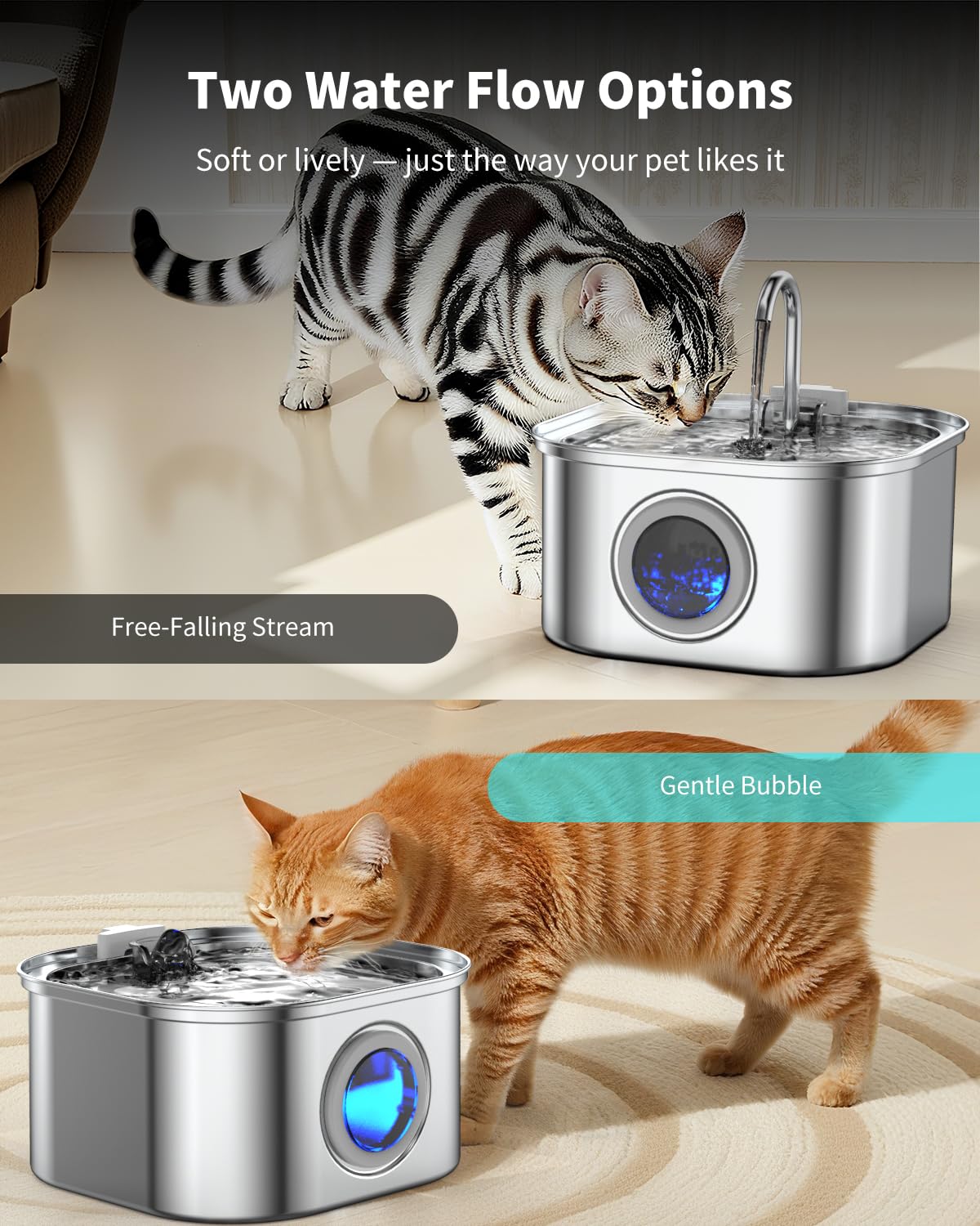 Vekonn stainless steel surface is easy to clean and rust-resistant for daily use.