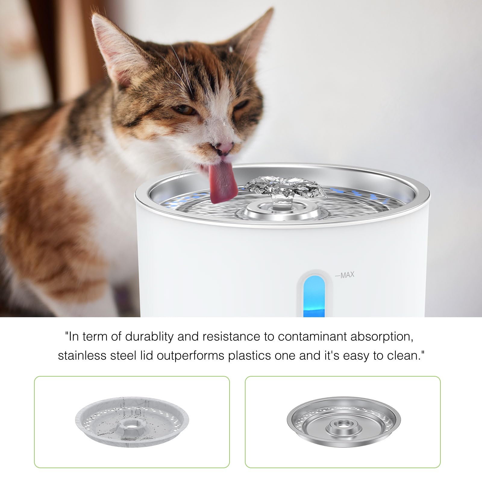 Vekonn stainless steel top is durable and dishwasher-safe.