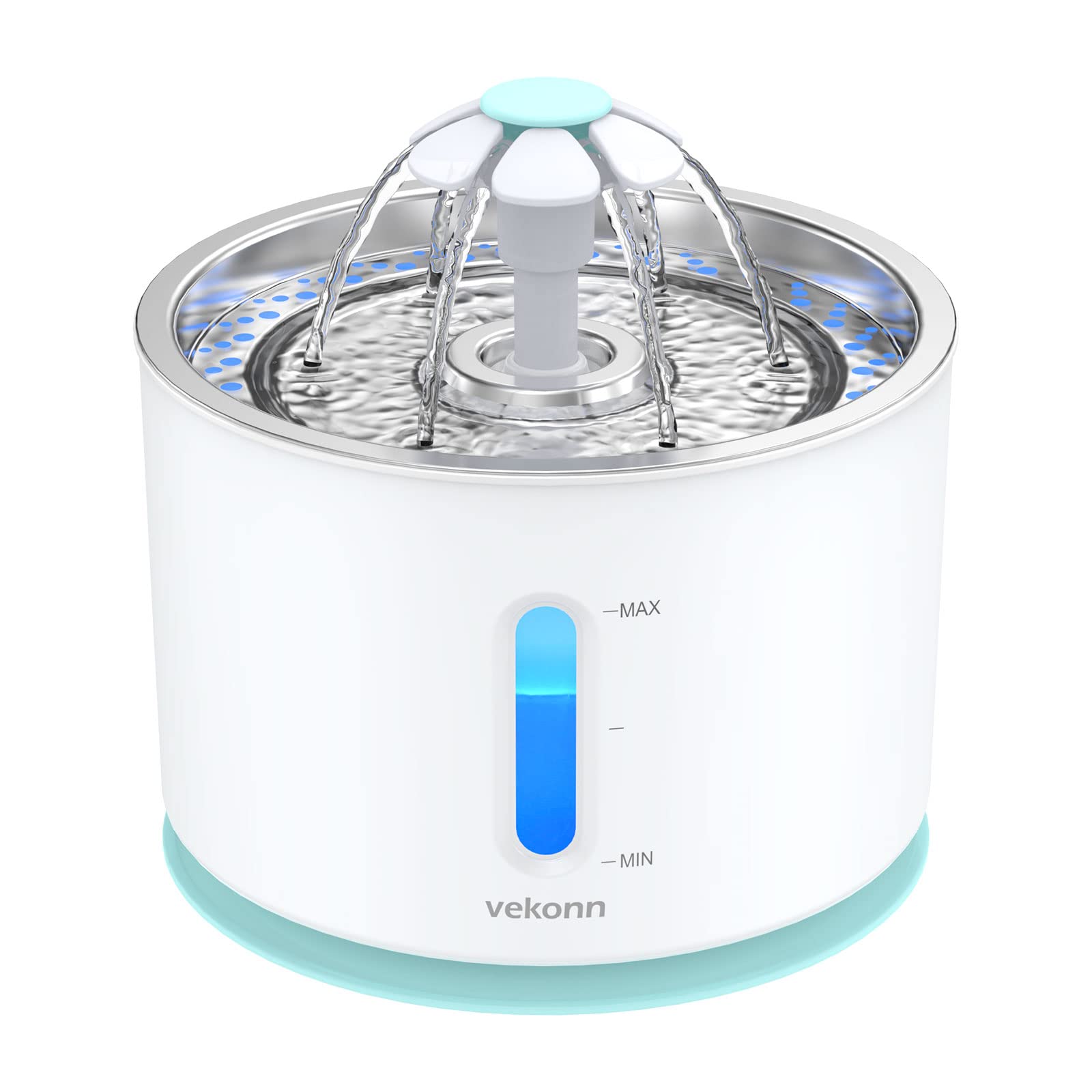 Vekonn water fountain top with LED light for easy night visibility.