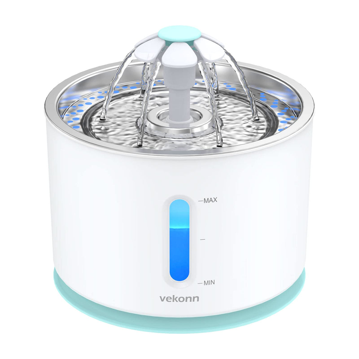 Vekonn water fountain top with LED light for easy night visibility.
