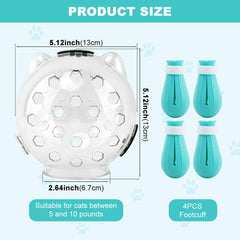 Velarionna silicone paw shoes with anti-slip soles for secure baths.