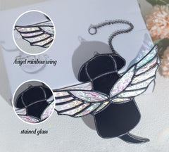 Velasyart dog memorial suncatcher adds comforting color to windows and walls.