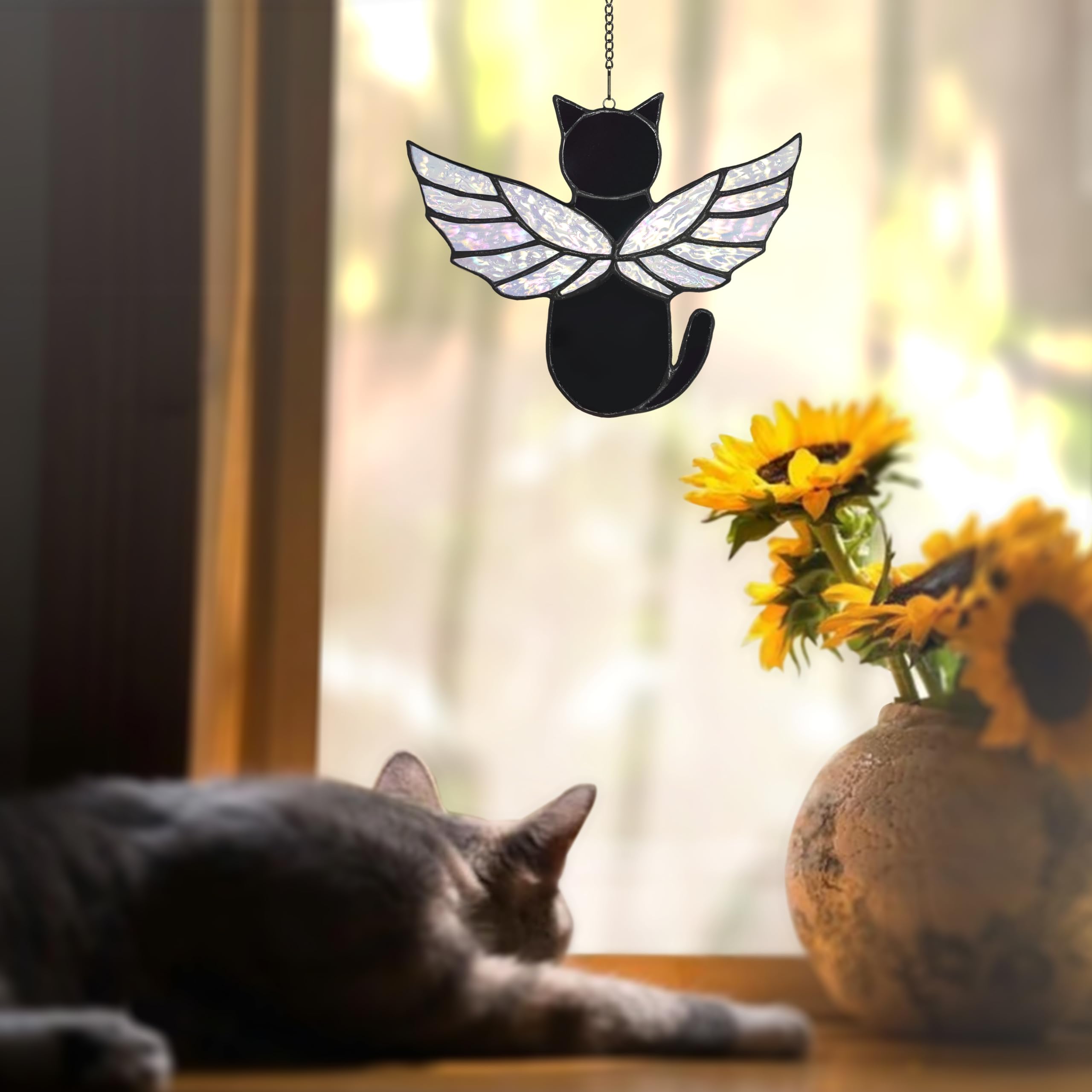 Velasyart pet remembrance gift, angel wing motif, perfect for keeping memories in sight.