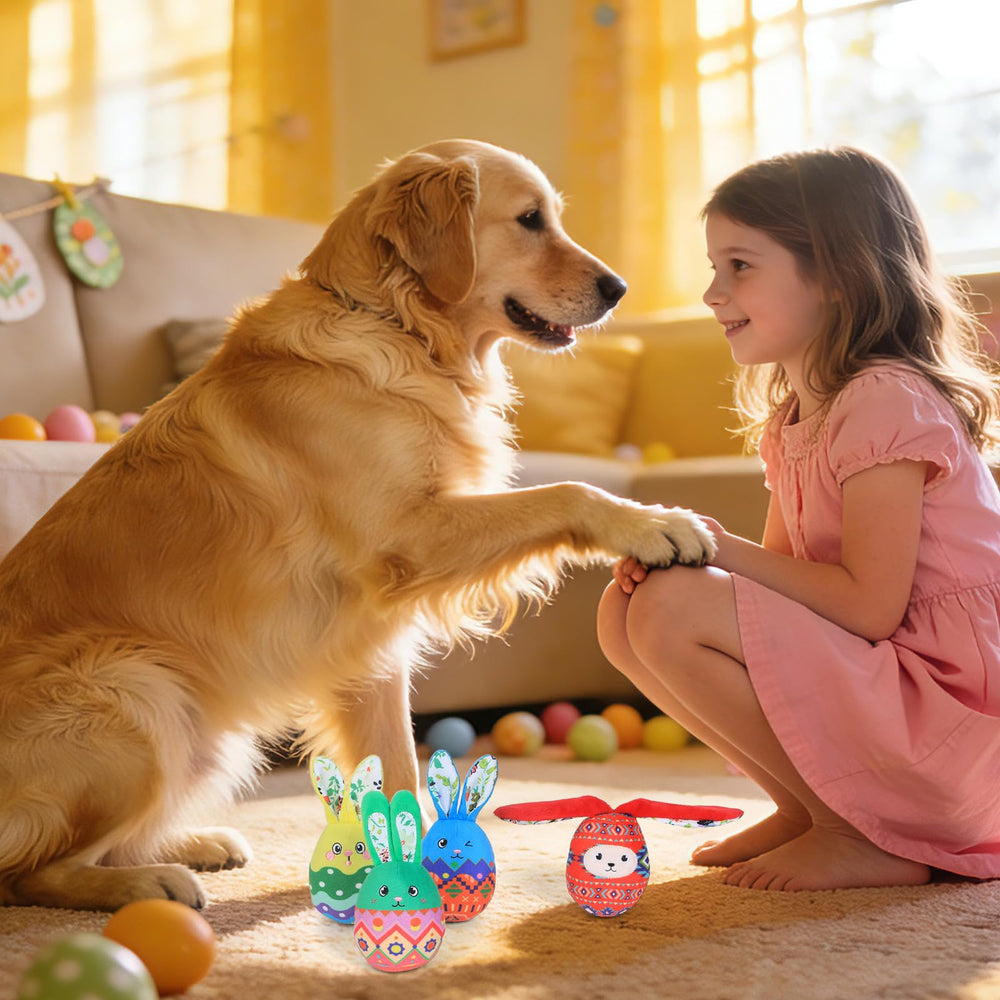 Veloisen Easter day dog toy set brings seasonal fun to pets.