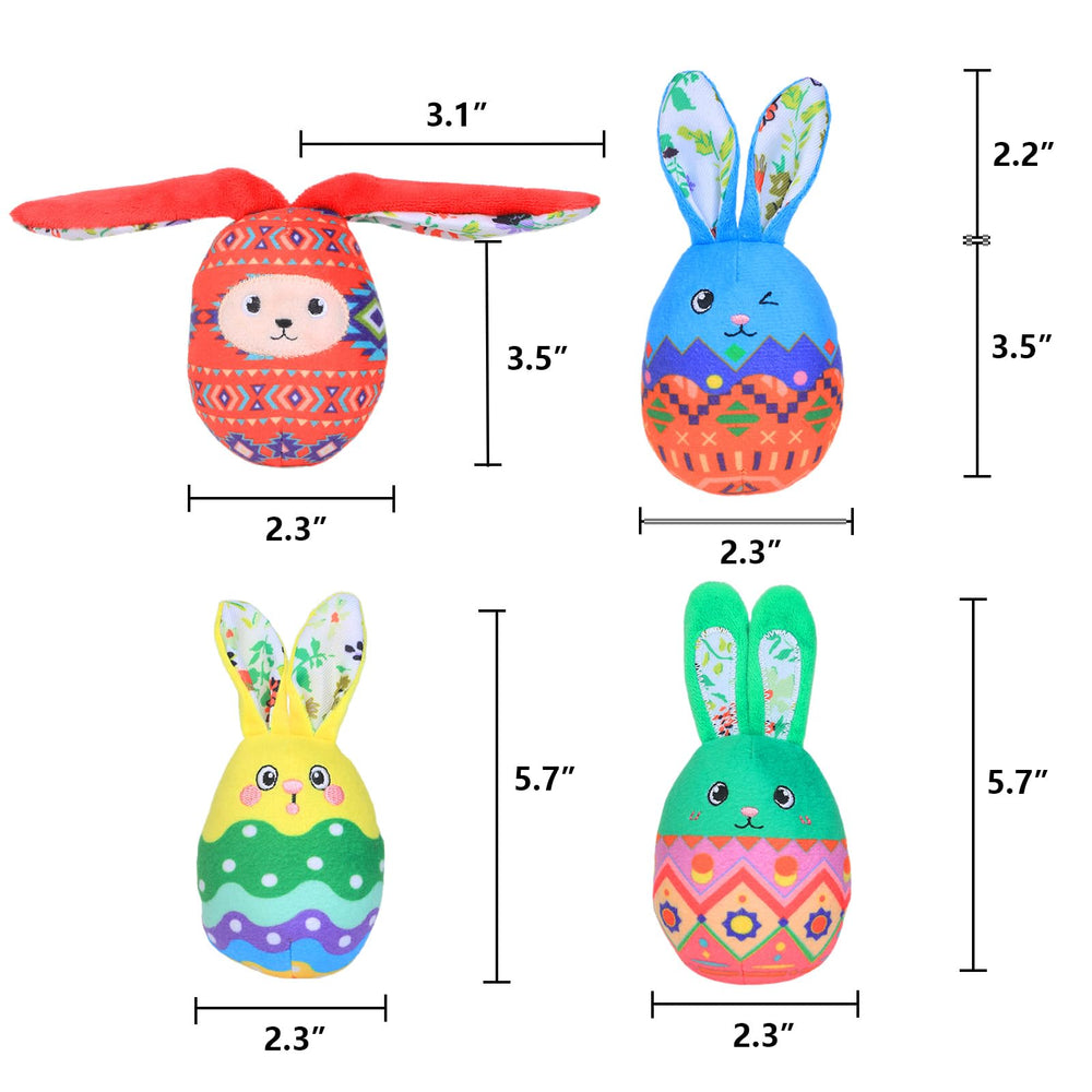 Veloisen small dog squeaky bunny toy adds interactive fun during fetch and chew.