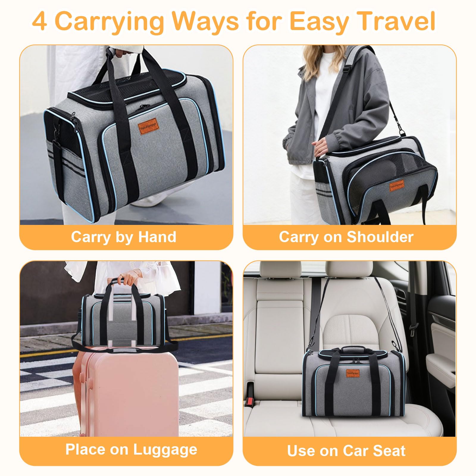 VeluXanipyr airline-approved design fits under-seat storage.