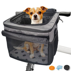 VeluXanipyr dog bike basket quick-release mount enables easy installation.