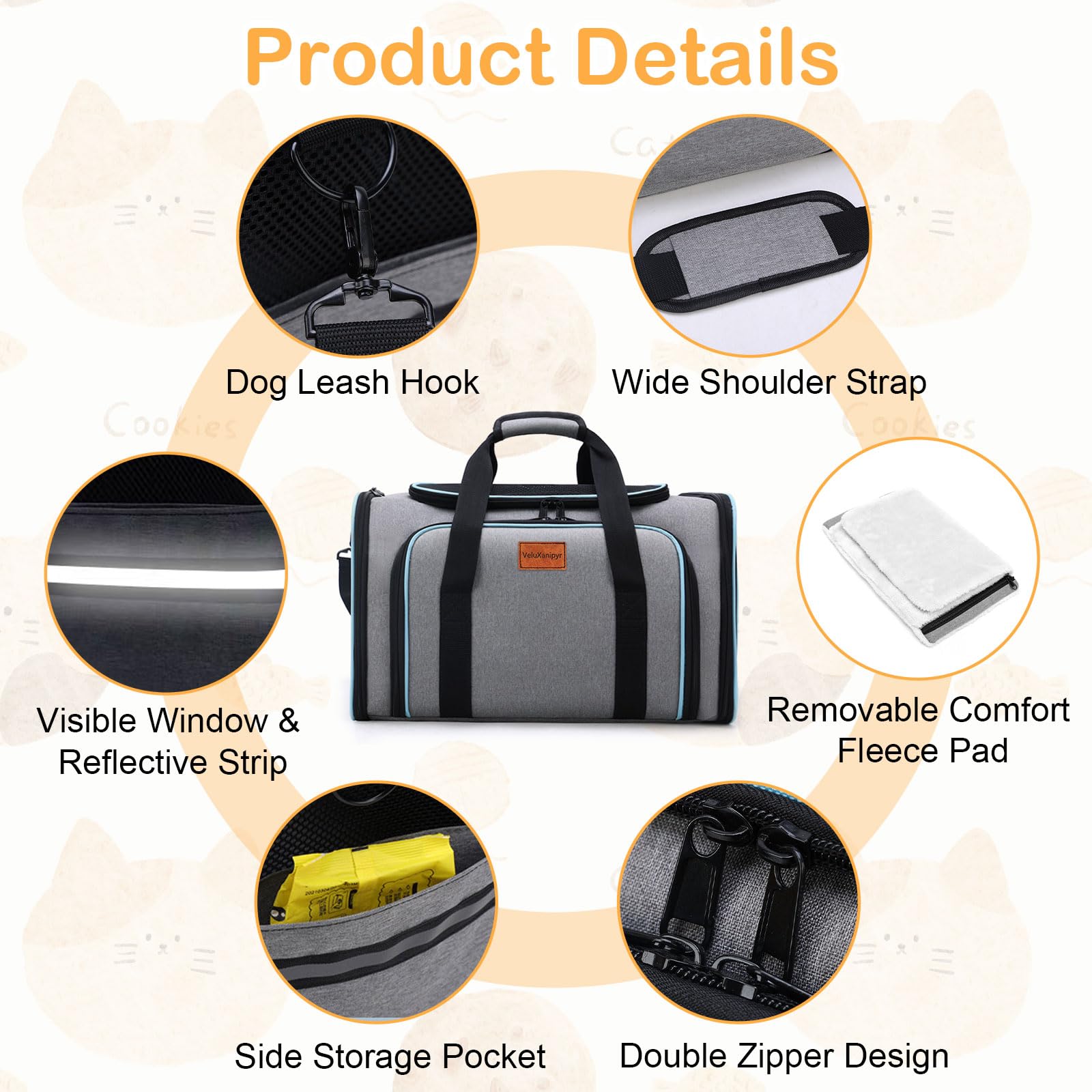 VeluXanipyr comfort pad dual-layer keeps pets cozy and dry.