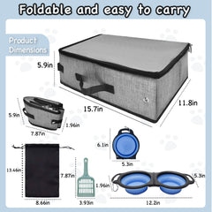 VeluXanipyr travel litter box with lid keeps odors contained during travel