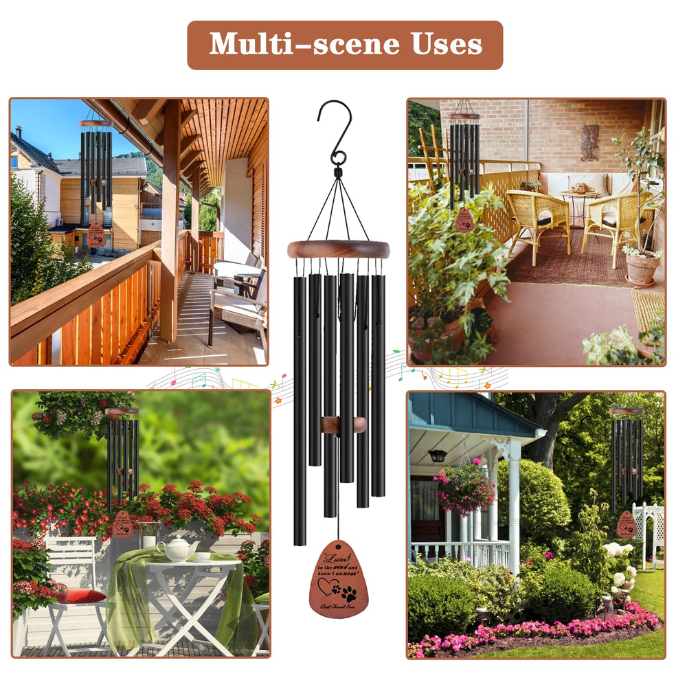 VENBEEL anodized aluminum tubes on wind chime for durable, soothing melodies