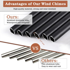 VENBEEL pine wood memorial chime with weather-resistant construction