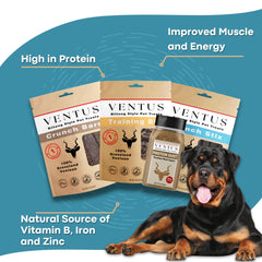 VENTUS Jerky Training Bits air-dried venison for naturally preserved flavor