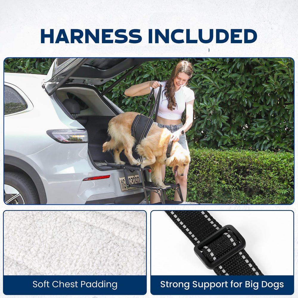 VERALUX 200lb Capacity Dog Stairs support large breeds safely.