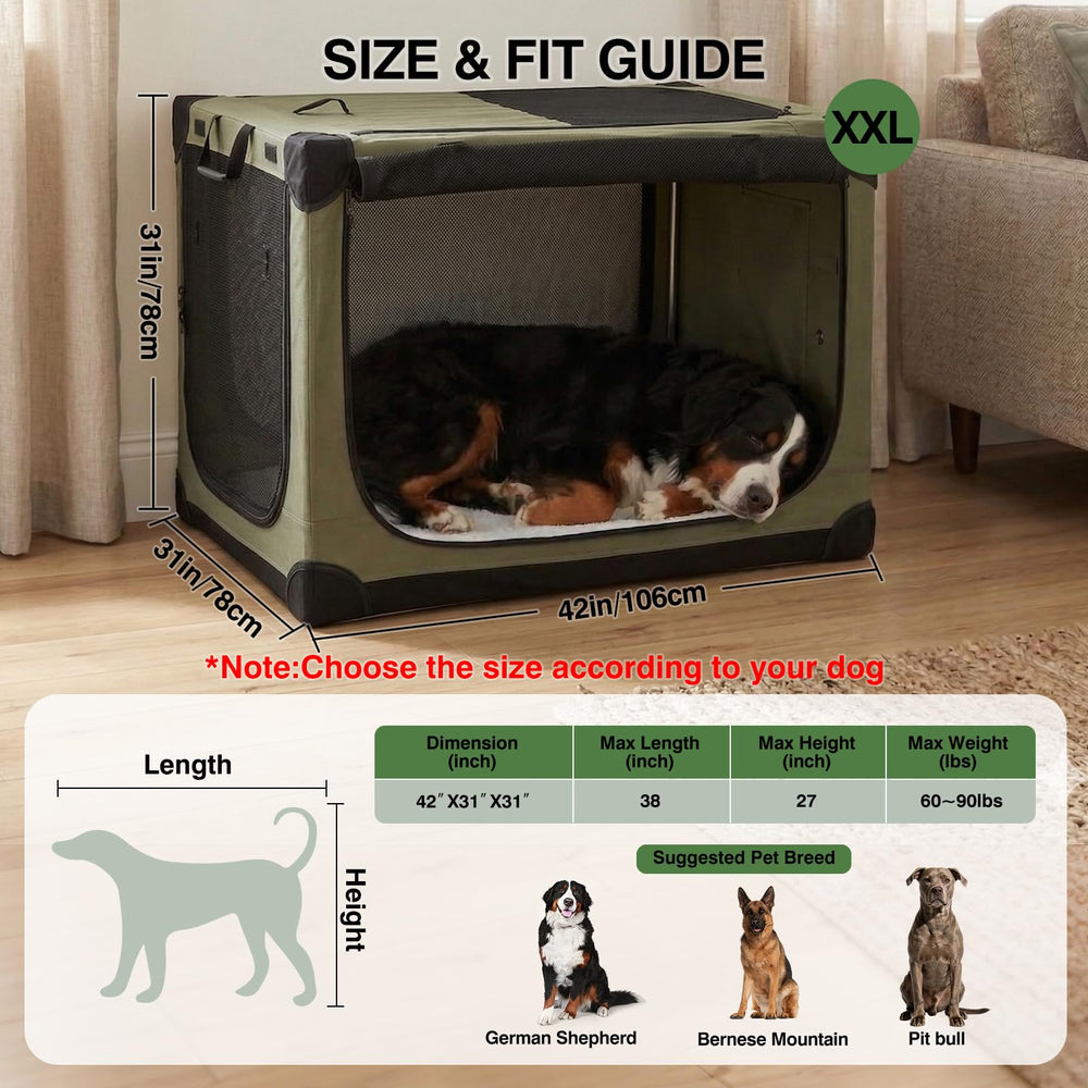 Veraste 4-door travel crate setup demonstrating quick-access doors for easier pet management