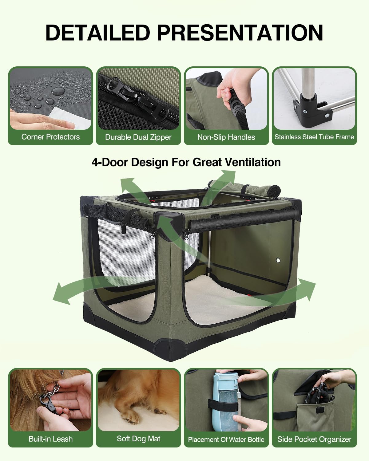 Veraste crate suitable for small to medium dogs up to 30 lbs
