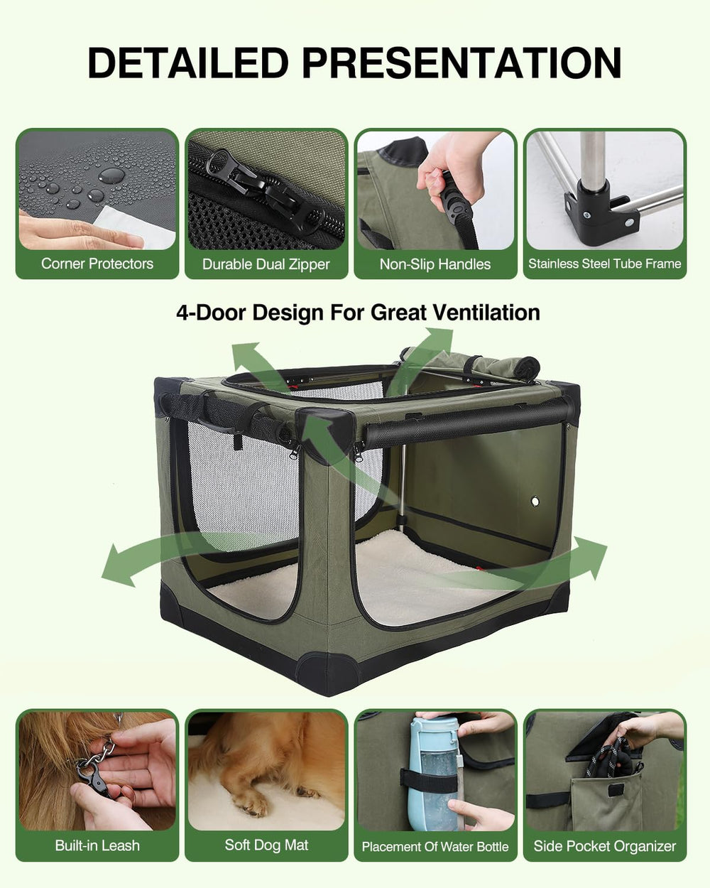 Veraste crate suitable for small to medium dogs up to 30 lbs