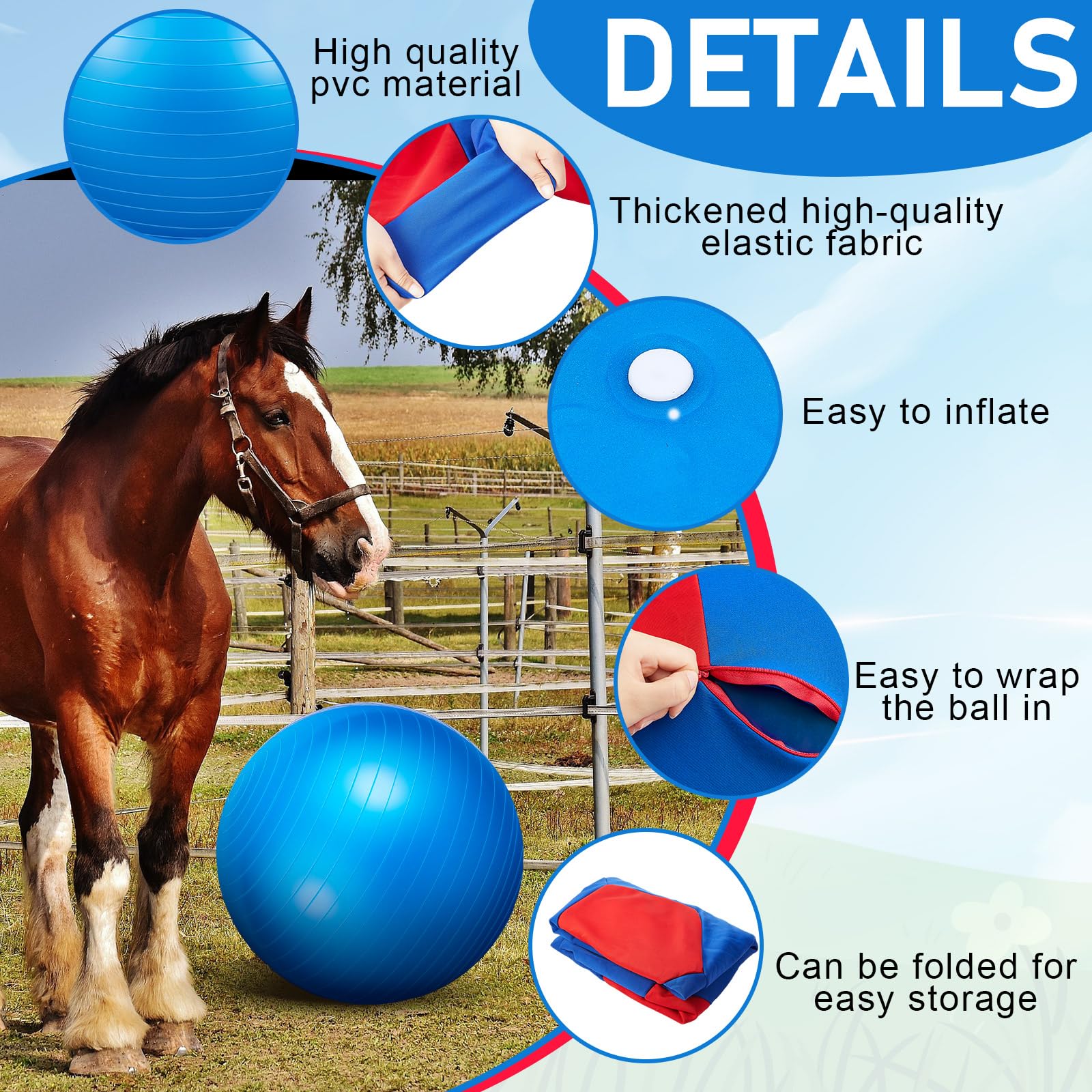 Complete kit includes ball, cover, plug, and manual pump for convenience.
