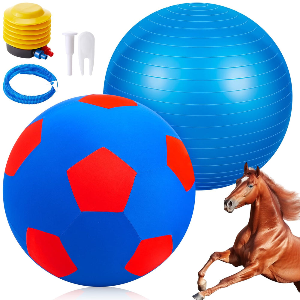 VercanMonth giant 40-inch herding ball with ball cover ready for safe horse play.