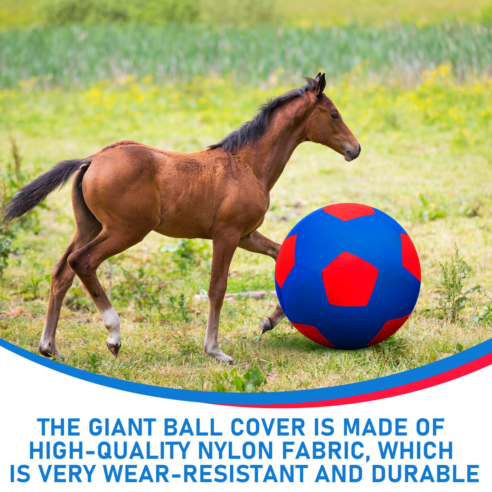 40-inch size fits large horses in stables, arenas, and paddocks.