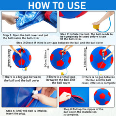 Included pump simplifies inflation for quick setup of the horse toy.