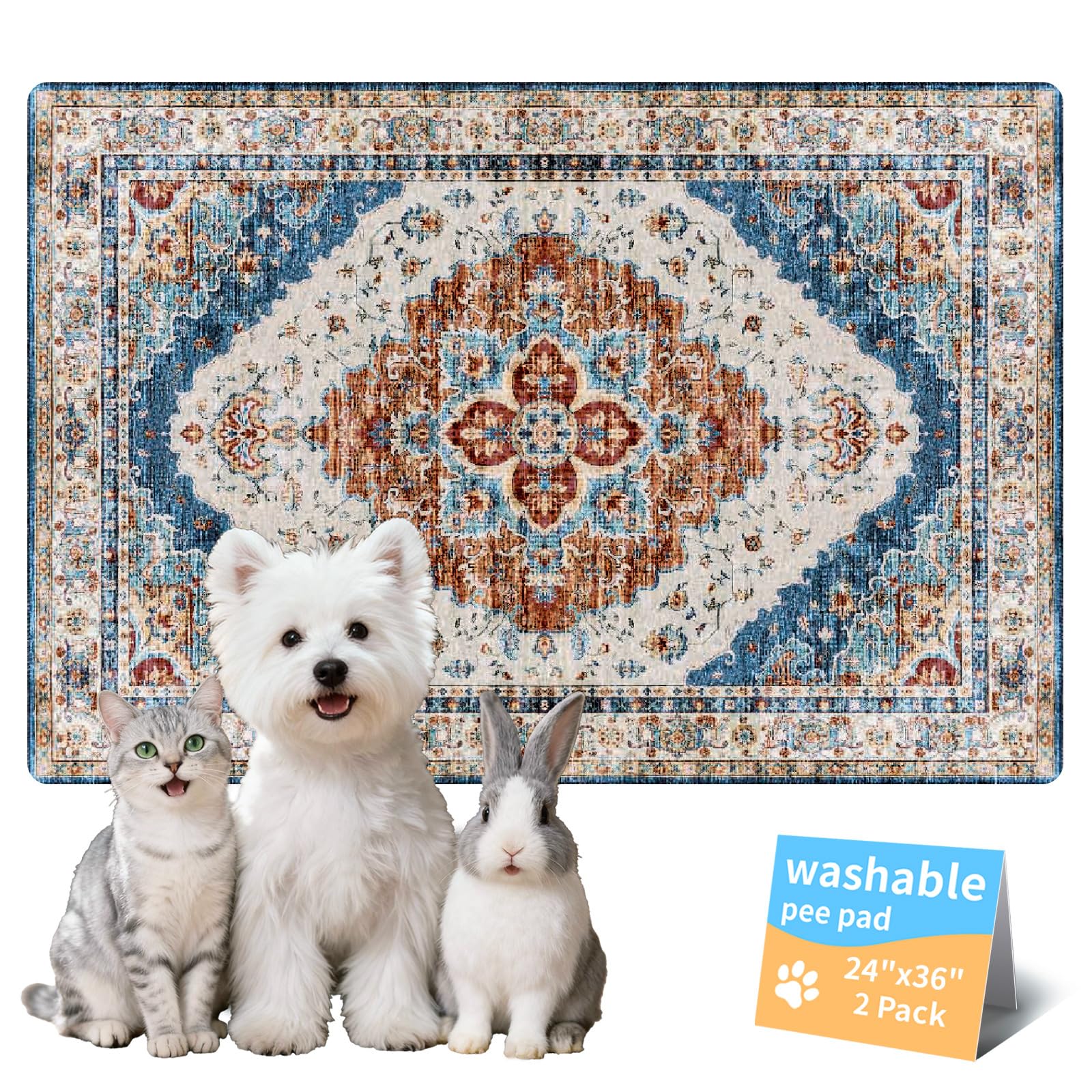 Verdasun washable dog pee pad with quick-dry top layer for mess-free training