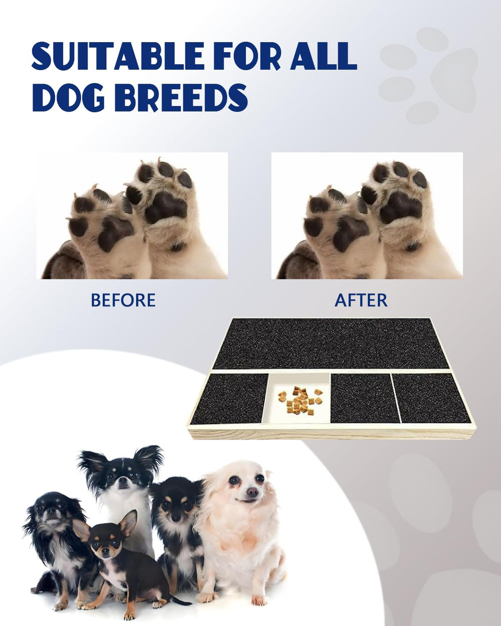Verdawave scratch pad textured surface optimizes nail grinding while protecting paws.