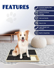Verdawave scratch pad with treat compartment to motivate paw care sessions.