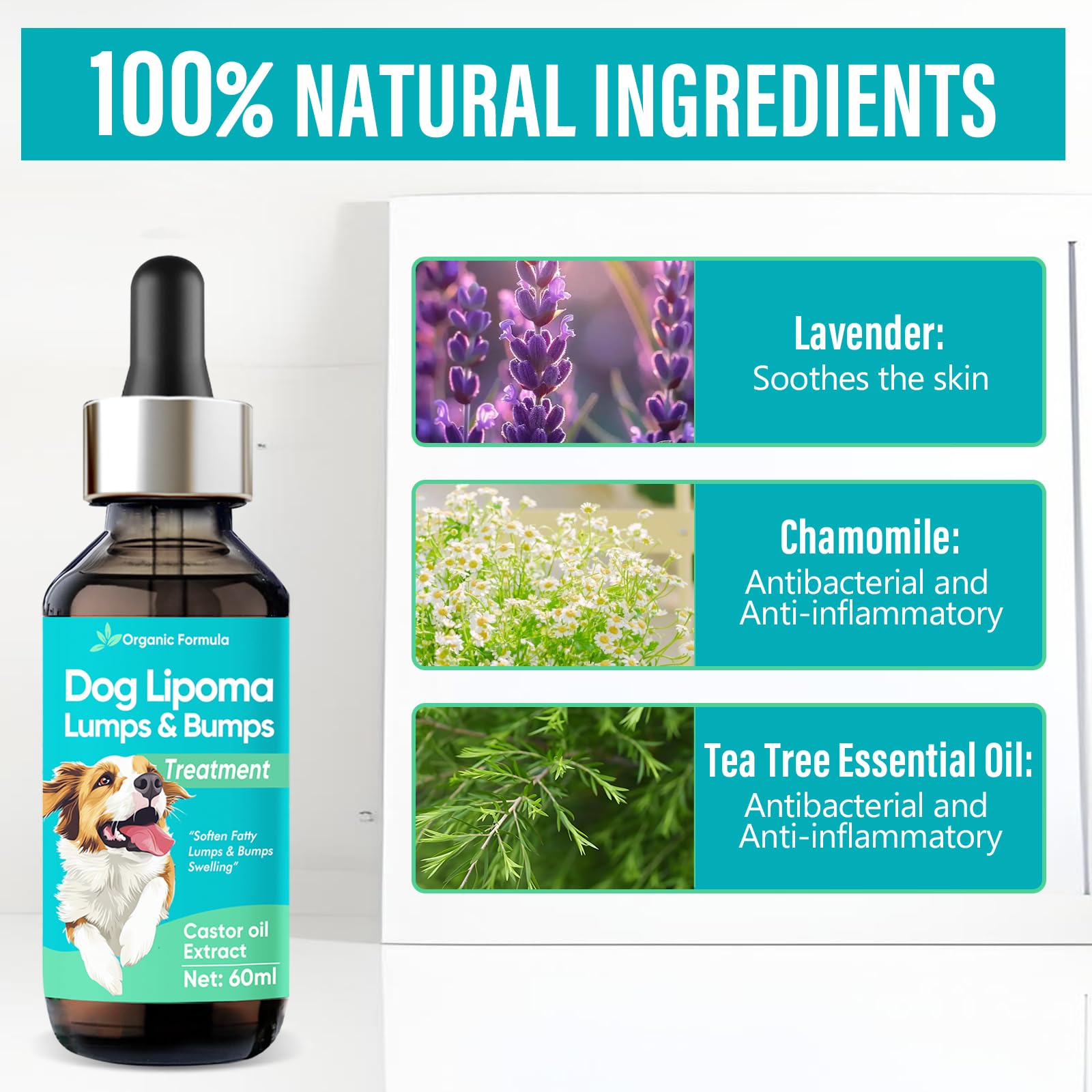 Softened lumps and smoother skin on a dog