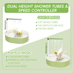 Verdria large basin measures 12.44 by 9.8 inches to host multiple birds safely.