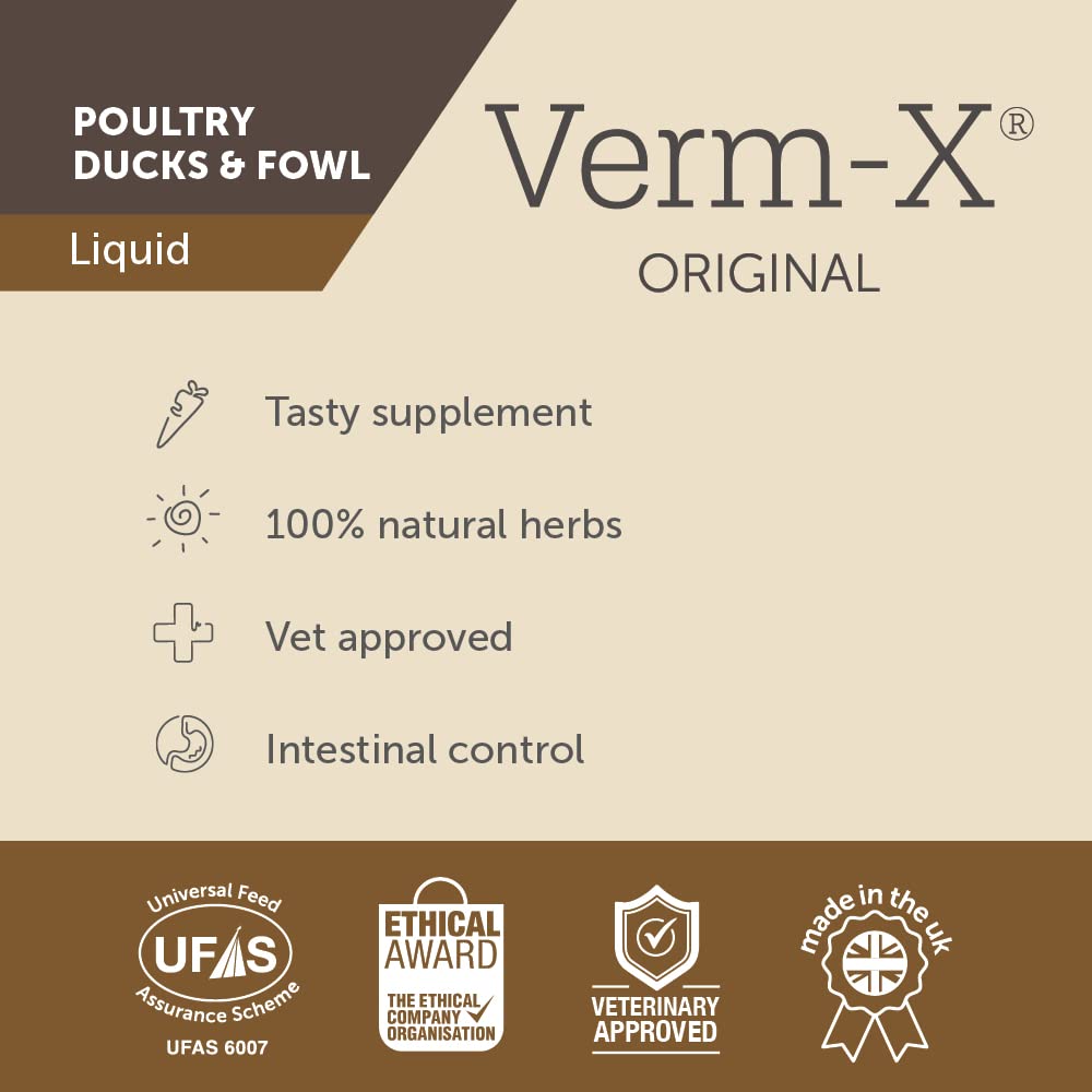 Verm-X in-use with water bowl supports daily gut health.