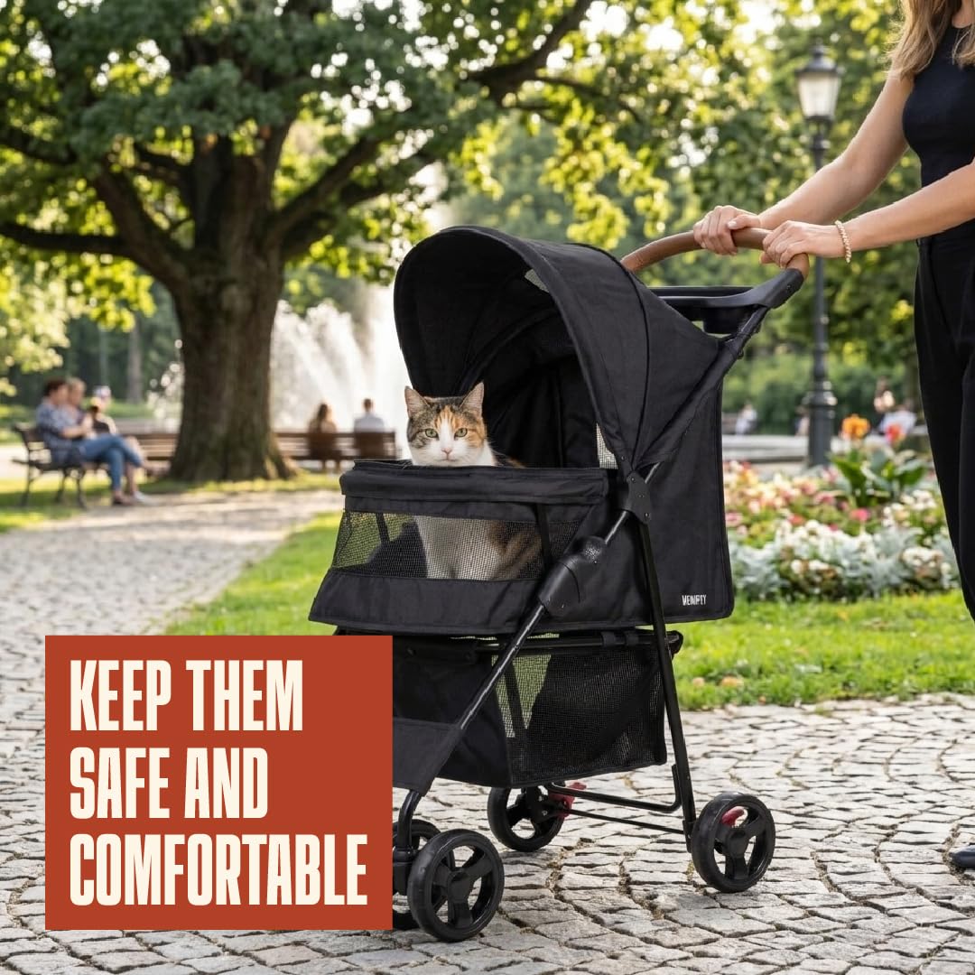 Veropet breathable mesh panels keep pets cool during walks.