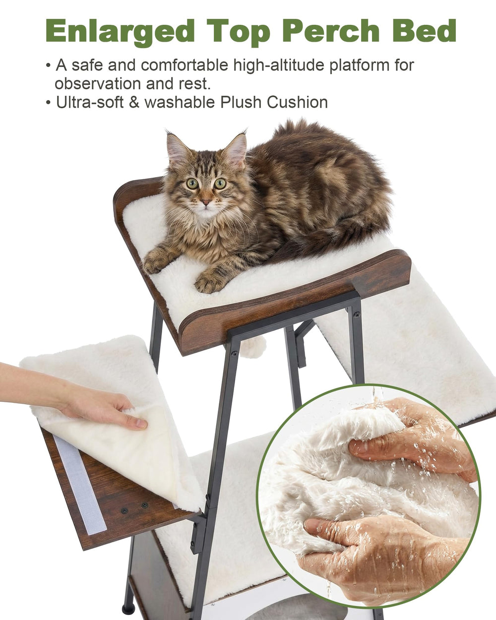 VERSASKY cat condo offers a private nook for cats to retreat and nap.